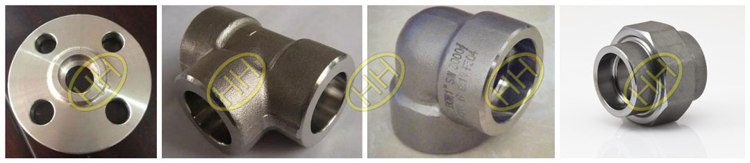 Socket weld flange tee elbow union