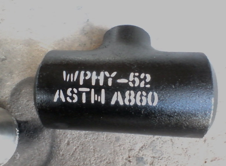 ASTM A860 WPHY52 Wrought High Strength Ferritic Steel Butt Welding Tee