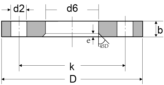 DIN 2642 PN10 Loose (Lapped Joint) Flange Plain Collar