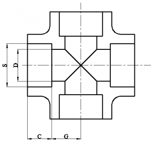 JIS B2316 Socket Weld Cross