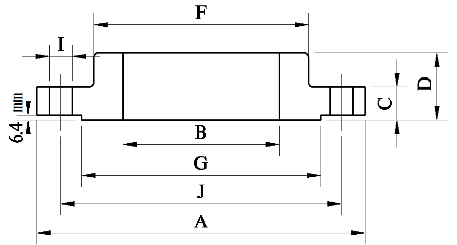 ASME B16.5 Slip On Flange/SO Flange Dimensions