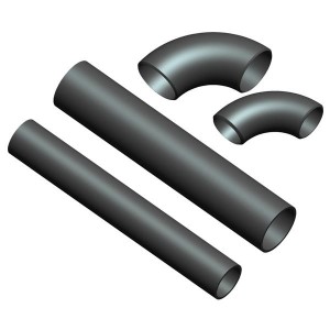 Pipe fitting material and production raw material