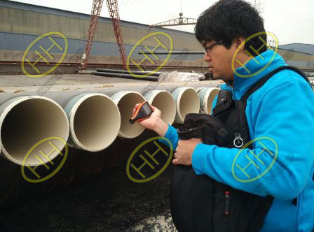 Steel pipes epoxy lining thickness inspection