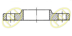 JIS B2220 Slip On Hubbed Flange Drawing