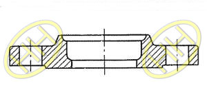 JIS B2220 Slip On Hubbed Flange Type C Drawing