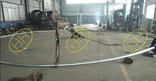 50D radius pipe bends used for steel structure finished in Haihao Group