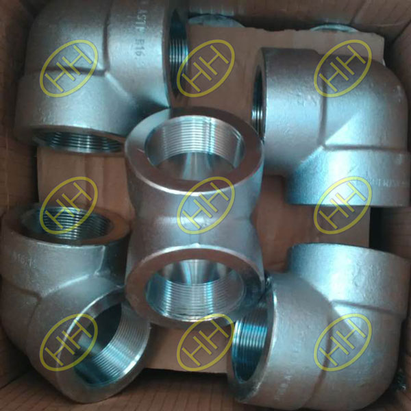 ASTM A182 F91 threaded elbows in Haihao Pipe Fitting Factory