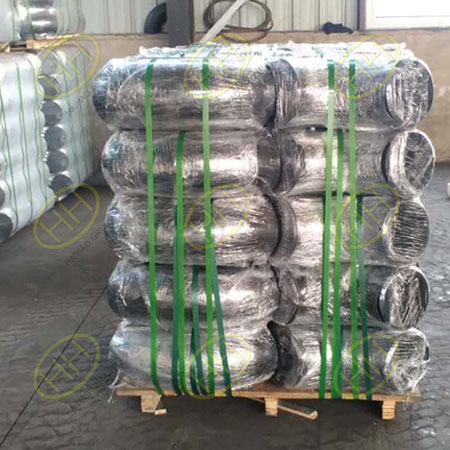 Each pipe elbows product be wrapped in plastic in Haihao Group