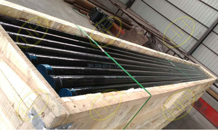 Packing steel pipe with wooden case Packing steel pipe with wooden case