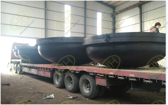 Shipment of big size pipe spool/cap with flange in Haihao Group