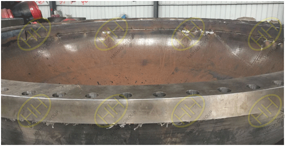 Welding the big size pipe spool/cap with flange in Haihao Group
