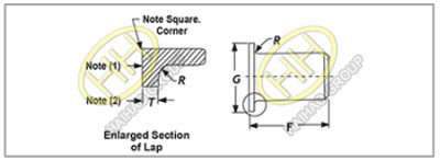 ASME B16.9 lap joint stub end drawing