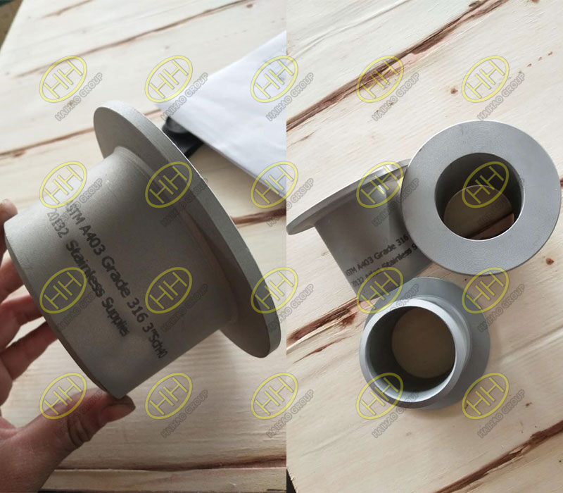 ASTM A403 Grade 316 MSS SP-43 lap joint stub end Type B finished in Haihao Group