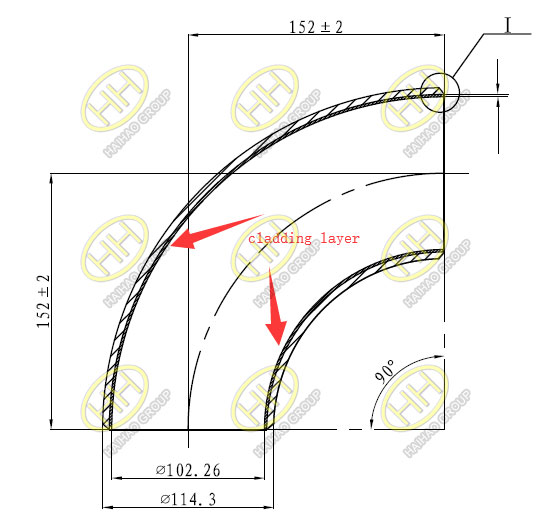 Pipe fitting cladding drawing