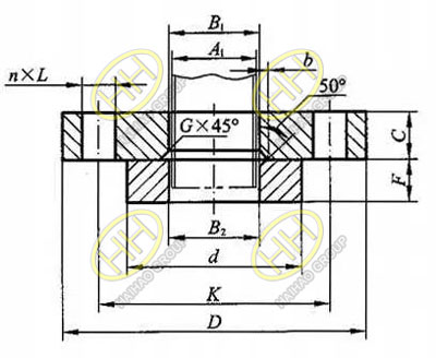 Slip on ring lap joint flange drawing