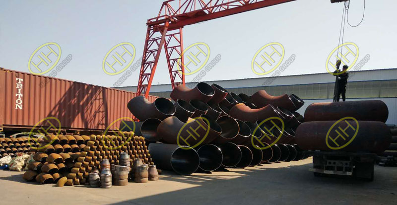 Large diameter automatic welded elbows is loaded in Haihao Group