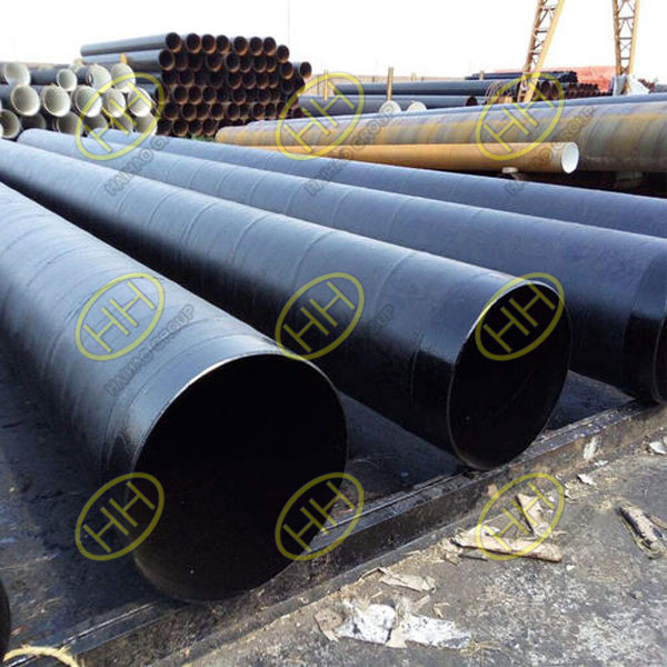 Bituminous coated steel pipes