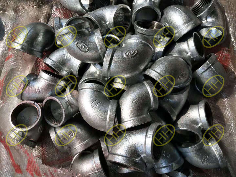 Hot dip galvanizing malleable iran 90 degree elbows