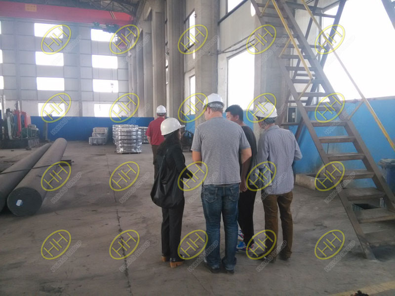 The clients from Norway came to visit our factory for A234 pipe fittings and A105 flanges inspection