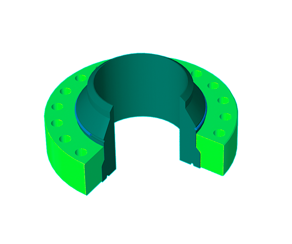 Special rotating flange for submarine pipeline