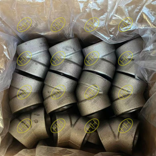 ASME B16.11 45° ASTM A350 GR. LF2 CL1 socket weld elbows