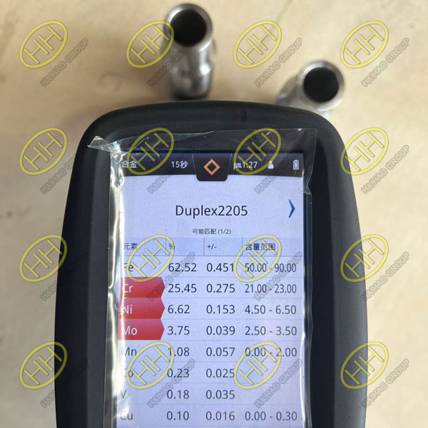 Chemical composition analysis of CONC RED Swage Nipple