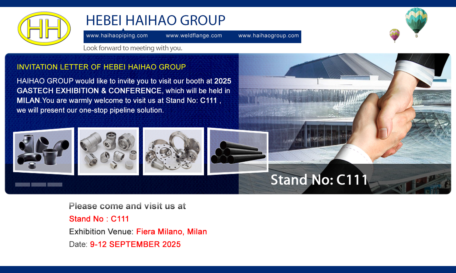 Haihao Group to Exhibit at Gastech 2025 in Milan, Italy